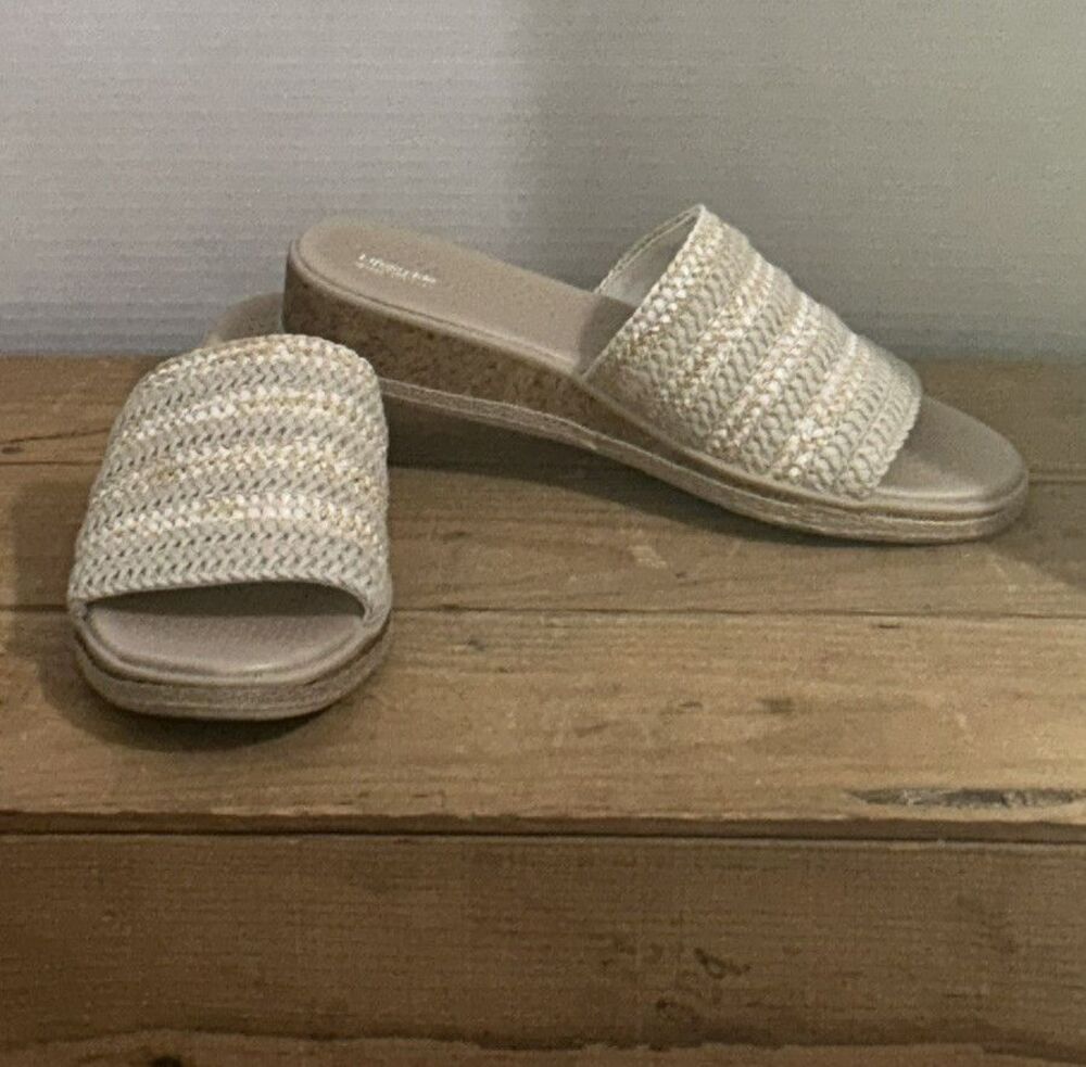 Lifestride BZees Airstep Breezy Sandal J4183F1100 White / Beige 9.5